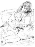 Elizabeth and Karen reading from LS3