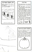 Included trading cards (back)