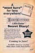 Little Sister Secret Diary bookad from BLS 19 1stpr