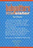 Baby-sitters Little Sister 5 Karens School Picture reprint back cover