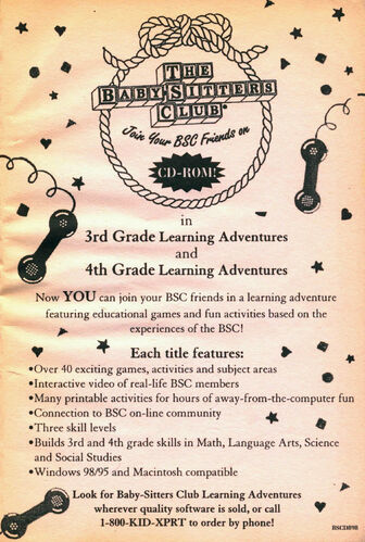 BSC CD games 3rd 4th grade Learning Adventures bookad from 128 1stpr 1999
