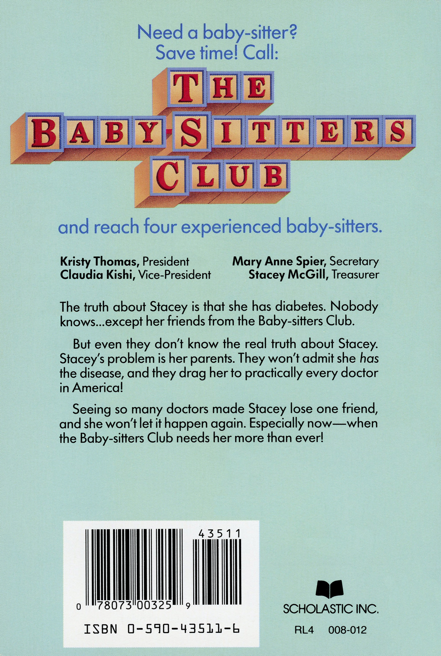 The Truth About Stacey The Baby Sitters Club Wiki Fandom