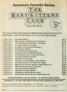 Ad from Sleepover Friends the Great Kate with the title Baby-sitters' Winter Carnival