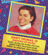 Kristy 1991 portrait and bio from Remco doll box