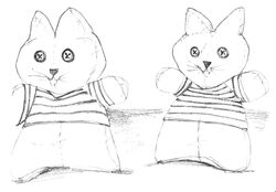 Moosie and Goosie stuffed cats from LS3