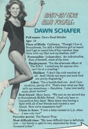 Dawn Schafer Fan Club profile from 38-39 fall 1990 newsletter
