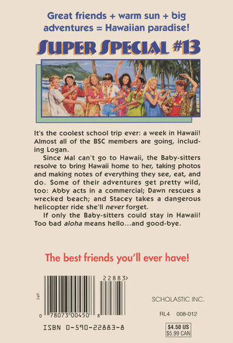 Super Special 13 Aloha Baby-sitters back cover