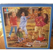 250 Piece Puzzle showing Dawn, Jessi, & Mallory raking leaves with two of their charges