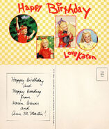 Postcard from #7 Karen's Birthday