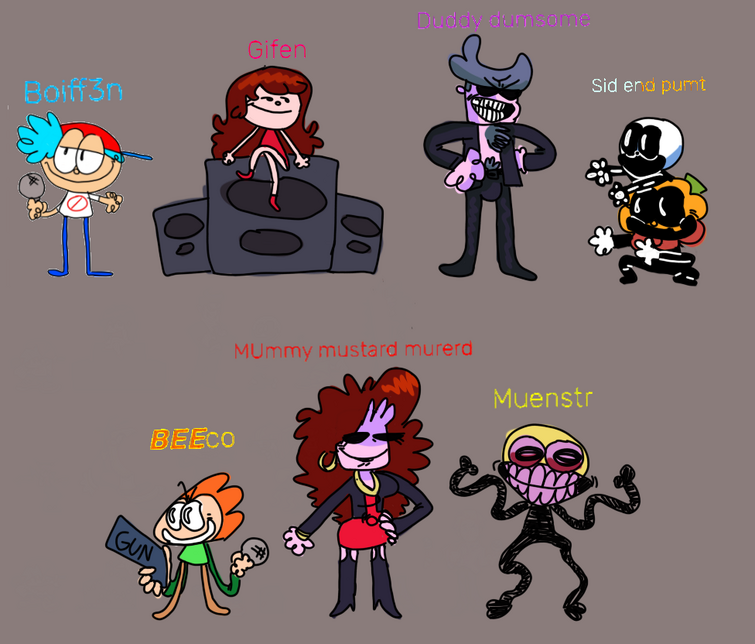 All of the fnf characters but bad's names | Fandom