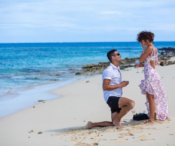 Wells Adams proposing to Sarah Hyland.