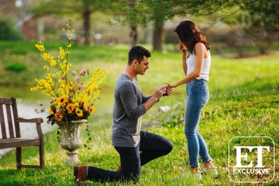 Ben proposing to Jessica.
