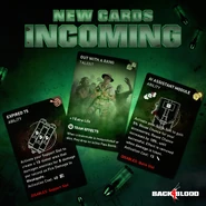 Promotional material featuring new cards from the Children of the Worm expansion.