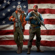 Promotional material featuring Elijah Walker and Jim for Veterans Day 2021.