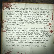 Promotional material featuring lore text of Evangelo.