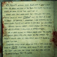 Promotional material featuring lore text of Elijah.