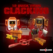 Promotional material featuring the Quick Accessories.