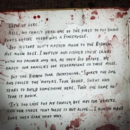 Promotional material featuring lore text of Jim.