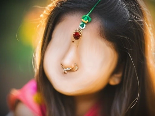 Partial Faceling little girl
