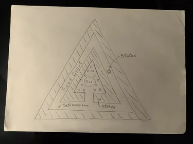 A map made by an explorer of The Delta Mall.