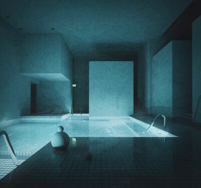 X 上的DragonWarp：「The Poolrooms #backrooms #TheBackrooms #liminalspace  #Dreampools #3dart  / X