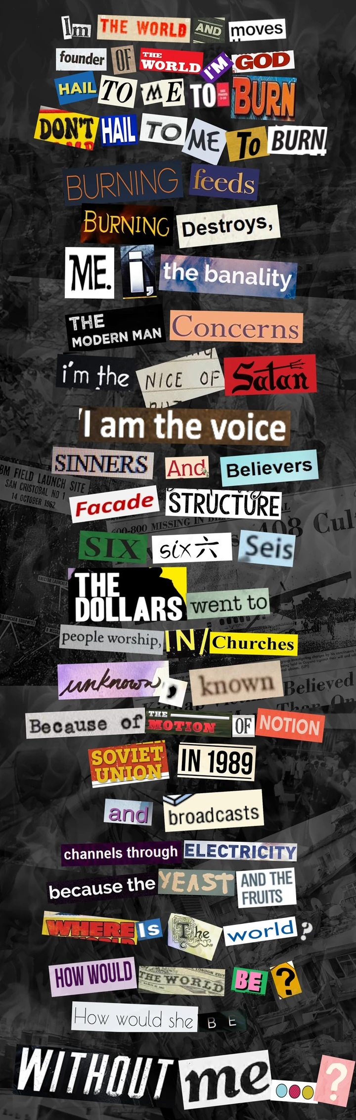 Without Me - Dadaist Poem