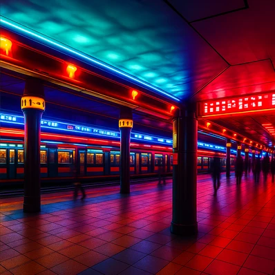 Fotografía de la estación neón.