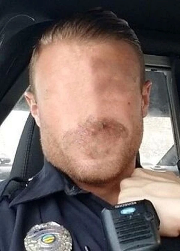 Male faceling, cop