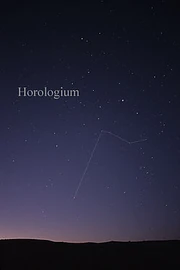 Constellation Horologium in night time