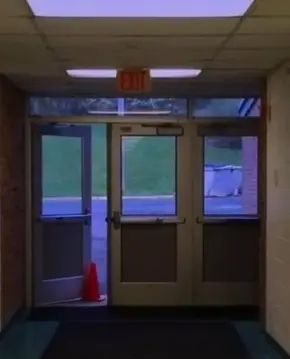 The exit to the outside.