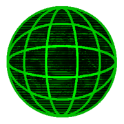 绿色条纹地球虚影