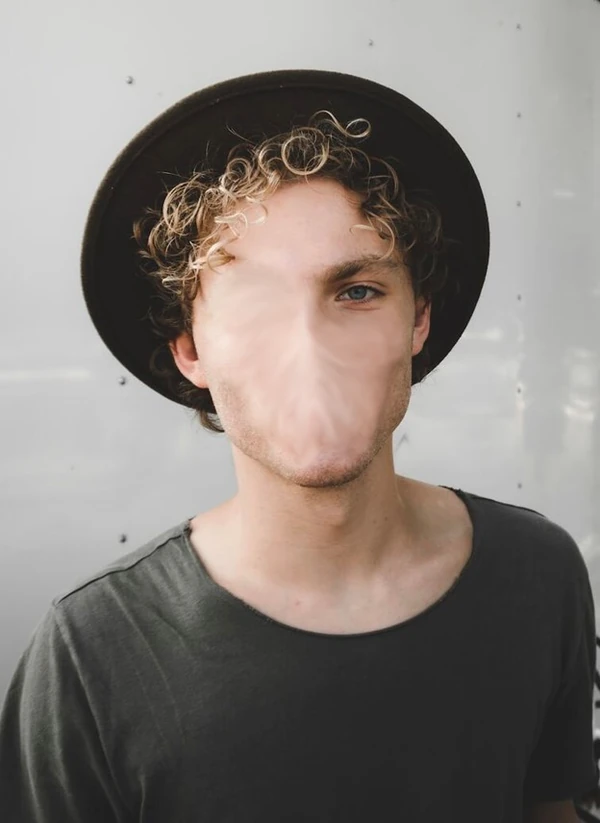 Partial Faceling young man