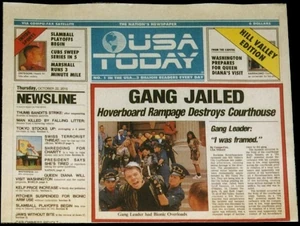  ,  выпуске "" сообщается об аресте Гриффа и его банды. Подпись под фотографией гласит: "У лидера банды были бионические перегрузки".