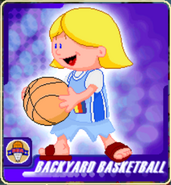 Annie's action shot in Backyard Basketball.