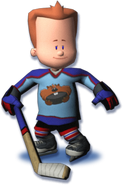 A rendering of Pete shown in Backyard Hockey 2005.