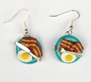 Bacon earrings