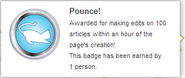 Hover text for earning "Pounce!"