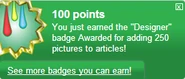 Designer (earned).png (19 kB) Earning the "Designer" badge