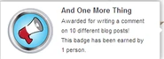 Hover text for earning "And One More Thing"
