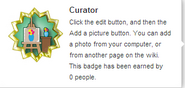 Hover text for requirements of "Curator"