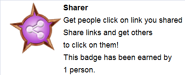 Hover text for requirements of "Sharer"