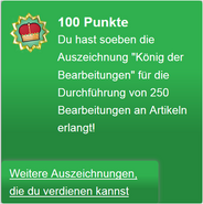 Erhalten des Badges "König der Bearbeitungen"