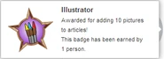 Hover text for earning "Illustrator"