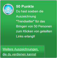 Erhalten des Badges "Trendsetter"