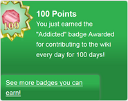 Earning the "Addicted" badge