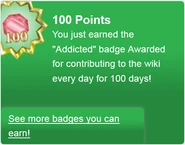 Earning the "Addicted" badge
