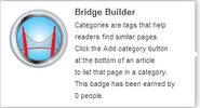 Hover text for requirements of "Bridge Builder"