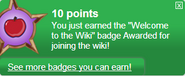 Earning the "Welcome to the Wiki" badge