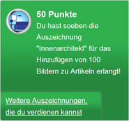 Erhalten des Badges "Innenarchitekt"