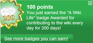 Earning the "A Wiki Life" badge